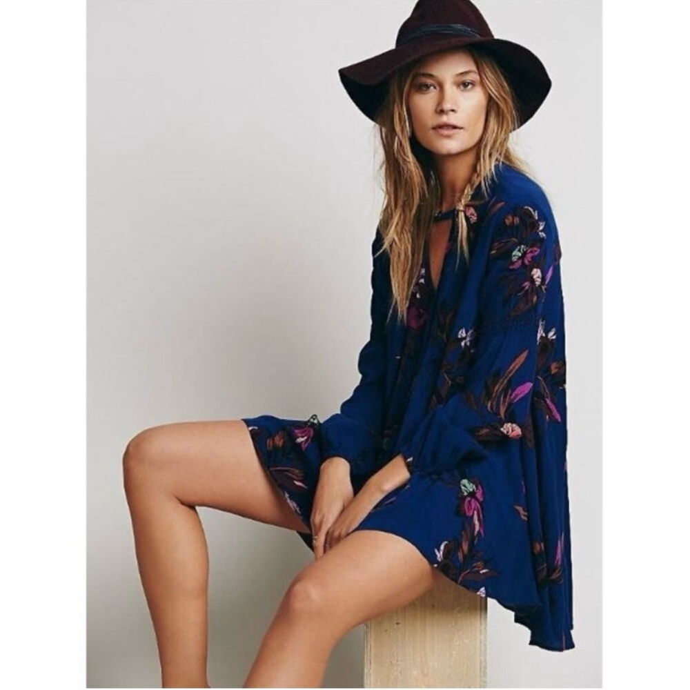 Free People Floral Swing Tunic Size XS